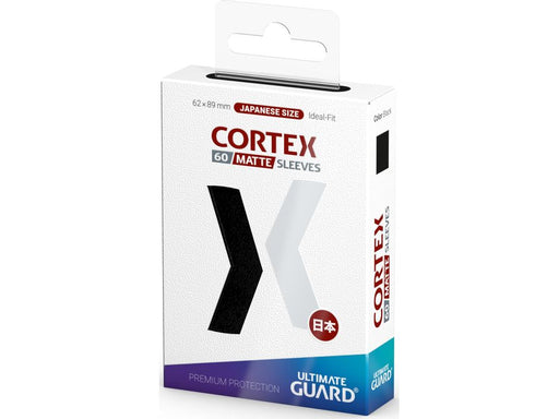 Supplies Ultimate Guard - Cortex Sleeves - Japanese - Matte - Black - 60 Count - Cardboard Memories Inc.