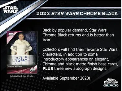 Non Sports Cards Topps - Star Wars - 2023 - Chrome Black - Hobby Box - Cardboard Memories Inc.