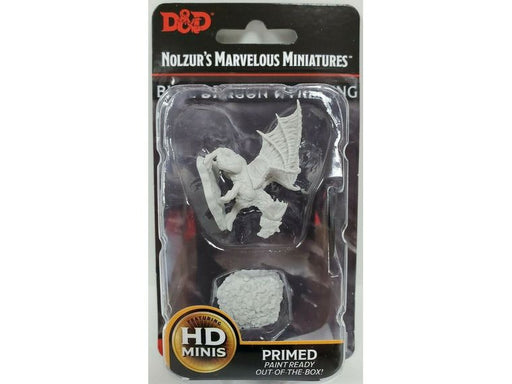 Role Playing Games Wizkids - Dungeons and Dragons - Unpainted Miniatures - Nolzurs Marvelous Miniatures - Blue Dragon Wyrmling - 73852 - Cardboard Memories Inc.