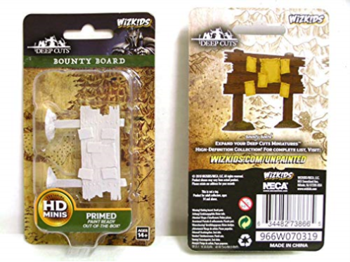 Role Playing Games Wizkids - Unpainted Miniatures - Deep Cuts - Bounty Board - 73866 - Cardboard Memories Inc.