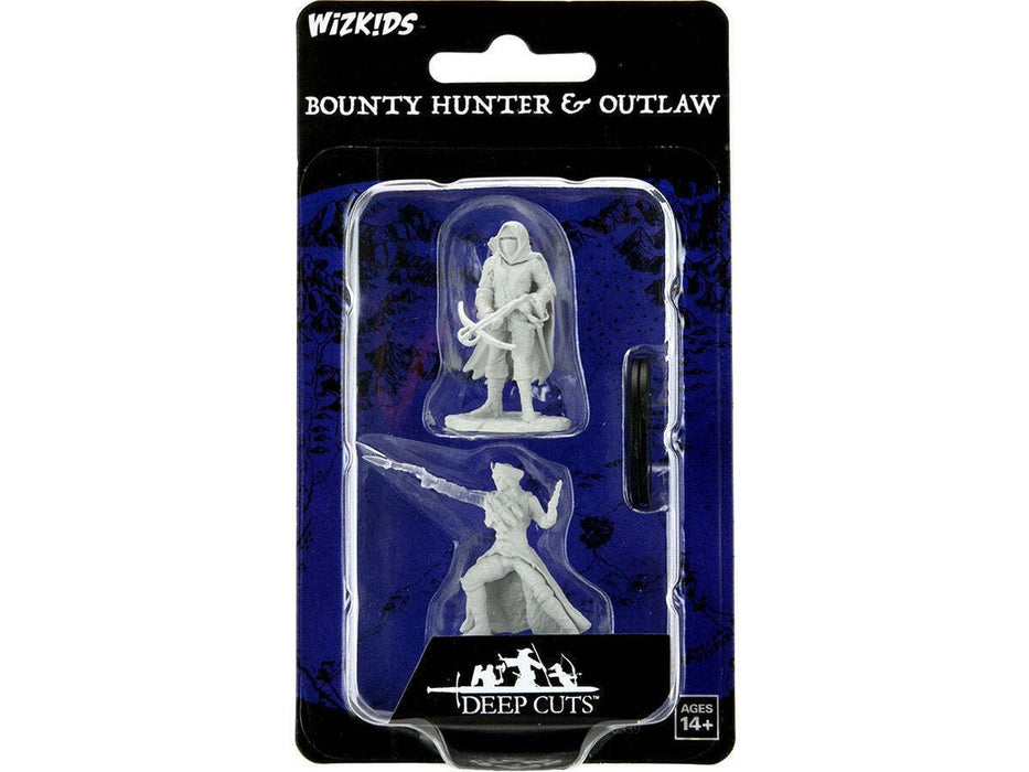 Role Playing Games Wizkids - Unpainted Miniature - Deep Cuts - Bounty Hunter and Outlaw - 90339 - Cardboard Memories Inc.
