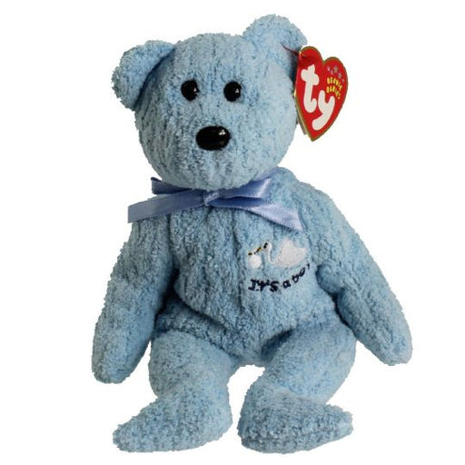 Plush TY Beanie Baby - Baby Boy the Bear - Cardboard Memories Inc.