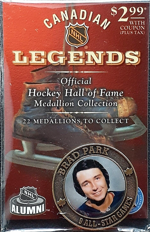Collectible Merchandise NHL - Canadian Legends - Official Hockey Hall of Fame - Medallion Collection - Brad Park - Cardboard Memories Inc.