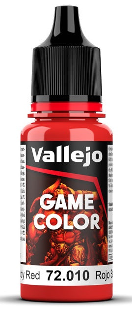 Paints and Paint Accessories Acrylicos Vallejo - Bloody Red - 72 010 - Cardboard Memories Inc.
