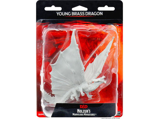 Role Playing Games Wizkids - Dungeons and Dragons - Unpainted Miniature - Nolzurs Marvelous Miniatures - Young Brass Dragon - 73711 - Cardboard Memories Inc.