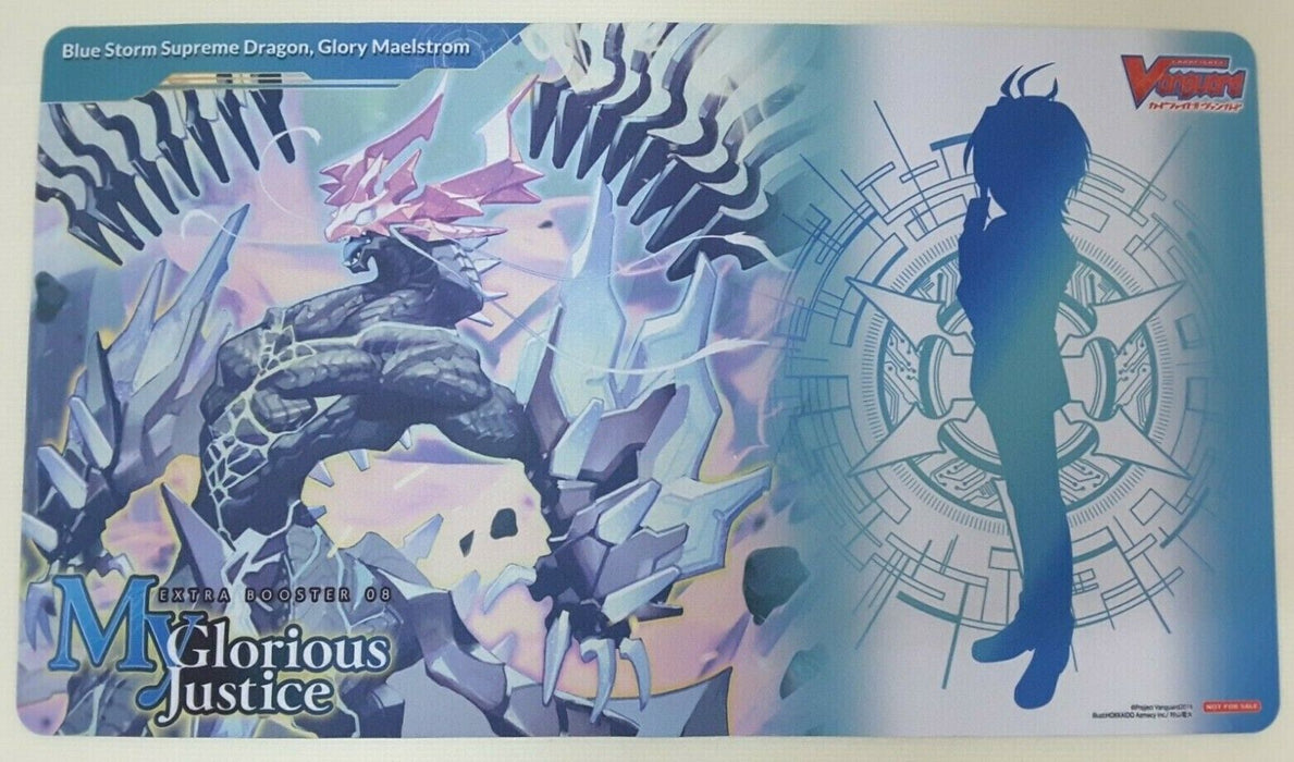 Trading Card Games Bushiroad - Cardfight!! Vanguard - My Glorious Justice Extra - Blue Storm Supreme Dragon- Rubber Playmat - Cardboard Memories Inc.