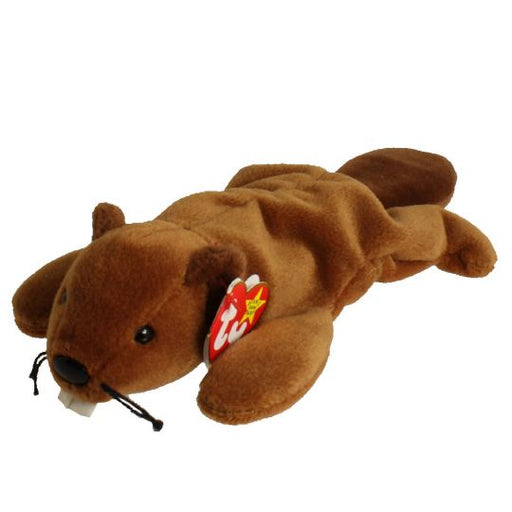 Plush TY Beanie Baby - Bucky the Beaver - Cardboard Memories Inc.