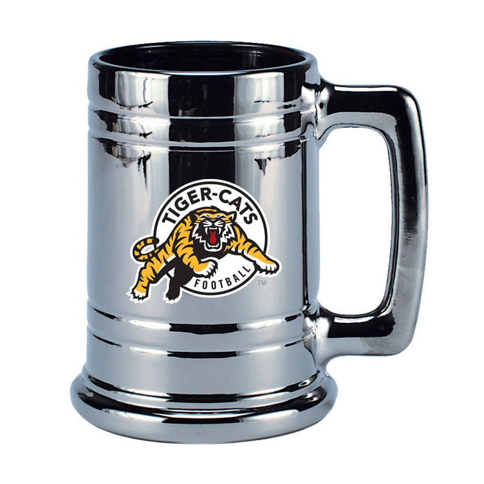 Supplies CFL - Hamilton Tiger-Cats - Chrome - Beverage Stein - Cardboard Memories Inc.