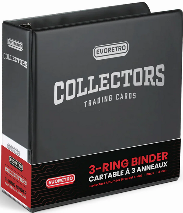 Comic Supplies Evoretro - 3 Inch D-Ring Collectors Binder - Black - Cardboard Memories Inc.