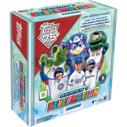 Sports Cards Topps - 2026 - Baseball - Series 1 - Celebration - Mega Box - Cardboard Memories Inc.