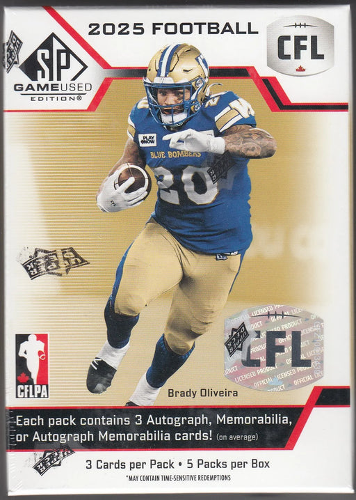 Sports Cards Upper Deck - 2025 - CFL Football - SP Game-Used - Hobby Box - Cardboard Memories Inc.