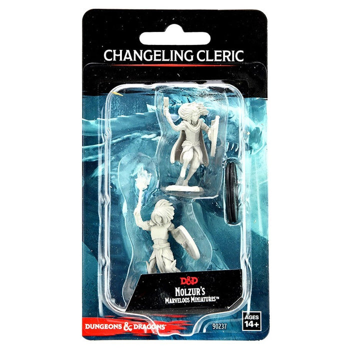 Role Playing Games Wizkids - Dungeons and Dragons - Unpainted Miniature - Nolzurs Marvellous Miniatures - Changeling Cleric Male - 90237 - Cardboard Memories Inc.