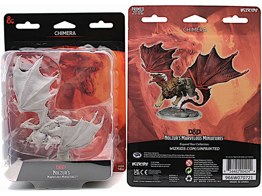 Role Playing Games Wizkids - Dungeons and Dragons - Unpainted Miniature - Nolzurs Marvellous Miniatures - Chimera - 90424 - Cardboard Memories Inc.