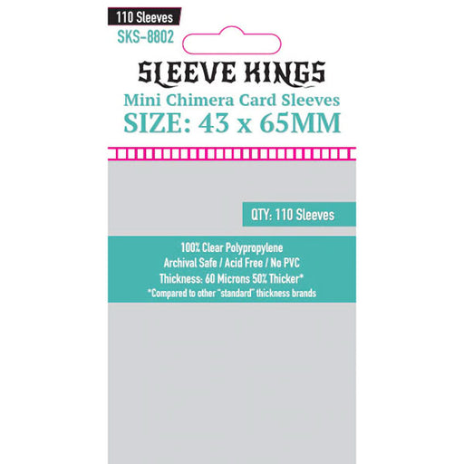 Supplies Sleeve Kings - Mini Chimera Card Sleeves - 43mm x 65mm - Cardboard Memories Inc.