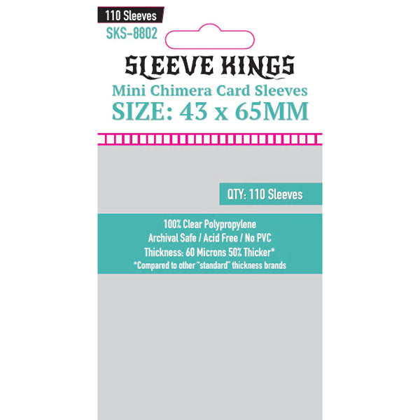 Supplies Sleeve Kings - Mini Chimera Card Sleeves - 43mm x 65mm - Cardboard Memories Inc.