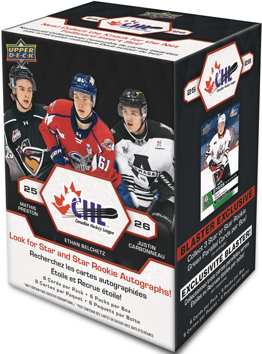 Sports Cards Upper Deck - 2025-26 - Hockey - CHL - Blaster Box - Cardboard Memories Inc.