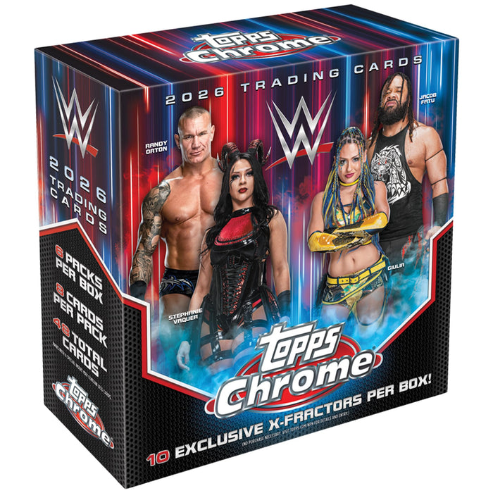 Sports Cards Topps - 2026 - WWE - Chrome - Mega Box - Cardboard Memories Inc.