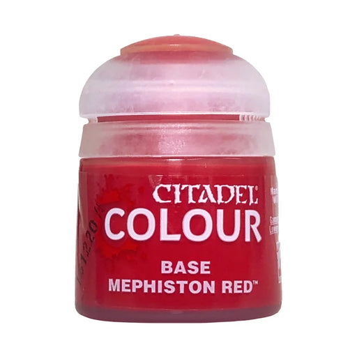 Paints and Paint Accessories Citadel Base Paint - Mephiston Red - 21-03 - Cardboard Memories Inc.
