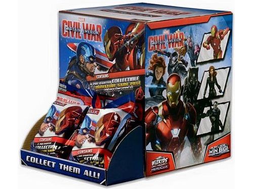 Collectible Miniature Games Wizkids - HeroClix - Marvel - Civil War - Captain America - Box of 24 Foil Packs - Cardboard Memories Inc.