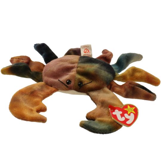 Plush TY Beanie Baby - Claude the Crab - Cardboard Memories Inc.