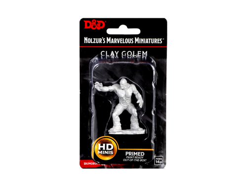 Role Playing Games Wizkids - Dungeons and Dragons - Unpainted Miniatures - Nolzurs Marvelous Miniatures - Clay Golem - 73843 - Cardboard Memories Inc.