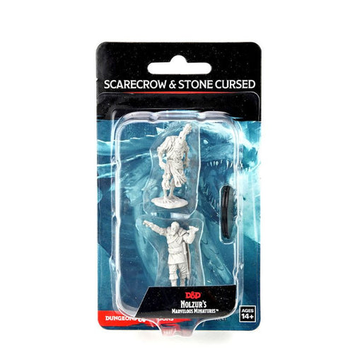 Role Playing Games Wizkids - Dungeons and Dragons - Unpainted Miniature - Nolzurs Marvellous Miniatures - Scarecrow and Stone Cursed - 90241 - Cardboard Memories Inc.