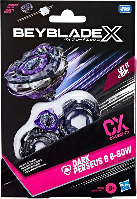 Action Figures and Toys Hasbro - Beyblade X - Dark Perseus - B 6-80W - Starter Pack - Cardboard Memories Inc.