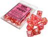 Dice Chessex Dice - Luminary Festive Dahlia with White - Set of 10 D10 - CHX 27353 - Cardboard Memories Inc.
