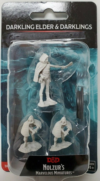 Role Playing Games Wizkids - Dungeons and Dragons - Unpainted Miniature - Nolzurs Marvellous Miniatures - Darkling Elder/Darklings - 90156 - Cardboard Memories Inc.