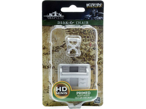 Role Playing Games Wizkids - Dungeons and Dragons - Unpainted Miniature - Deep Cuts - Desk and Chair - 73362 - Cardboard Memories Inc.