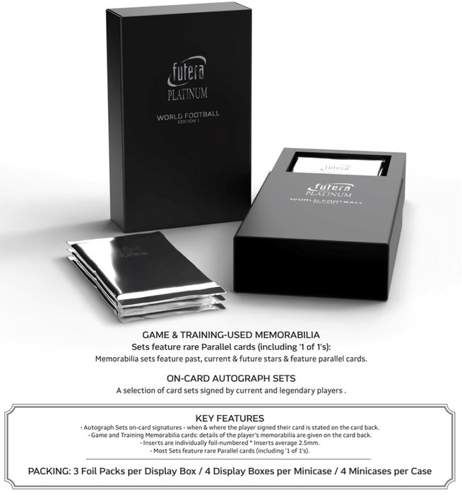 Sports Cards Futera - Soccer - Platinum World Football 2025 - Edition 1 - Display Box - Pre-Order December 15th 2025 - Cardboard Memories Inc.