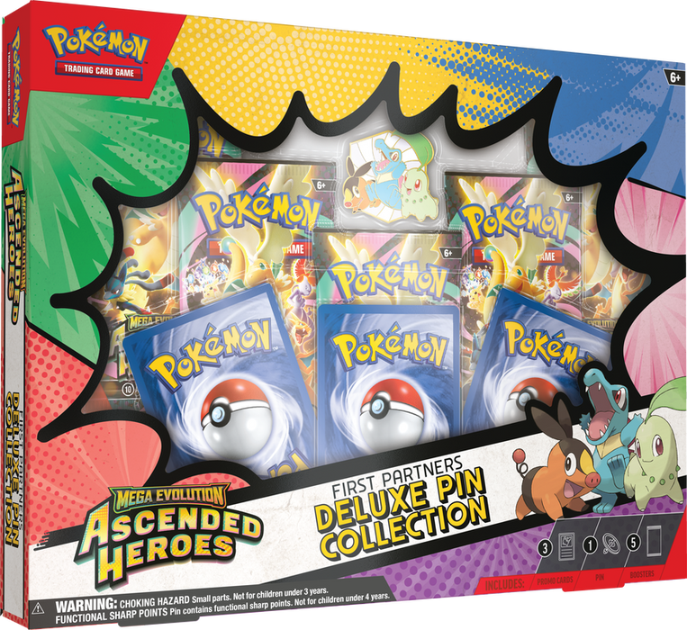 Trading Card Games Pokémon - Mega Evolution - Ascended Heroes - First Partners - Deluxe Pin Collection - Cardboard Memories Inc.