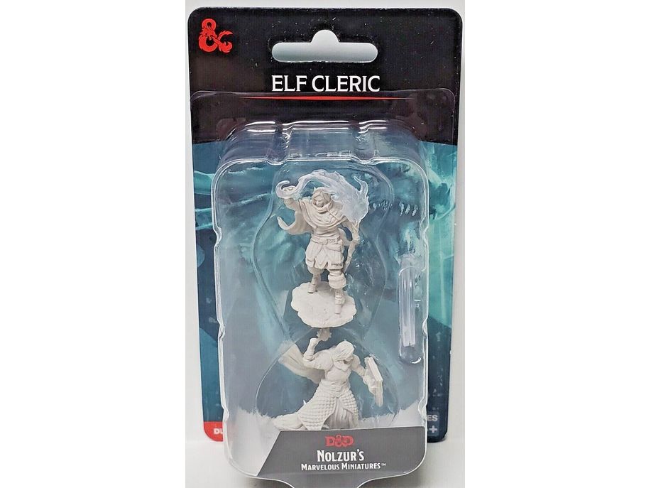 Role Playing Games Wizkids - Dungeons and Dragons - Unpainted Miniature - Nolzurs Marvellous Miniatures - Elf Cleric Male - 90404 - Cardboard Memories Inc.