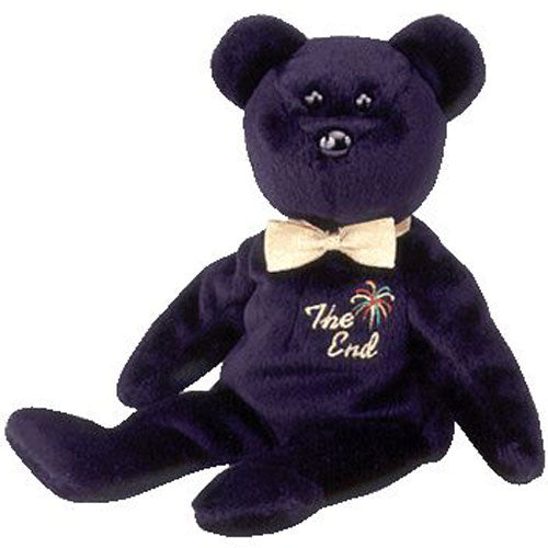 Plush TY Beanie Baby - The End Bear - Cardboard Memories Inc.