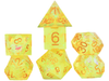 Dice Sirius Dice - 7 Die Set - Sharp-Edged Yellow Fairy - Cardboard Memories Inc.