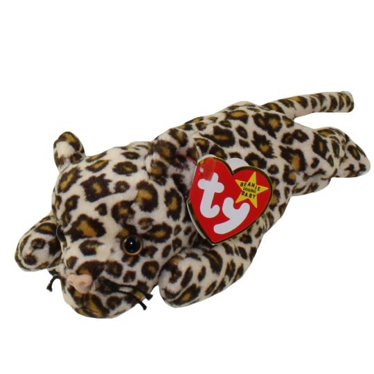 Plush TY Beanie Baby - Freckles the Leopard - Cardboard Memories Inc.