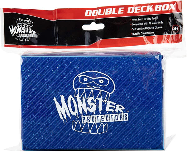 Supplies Monster Protectors - Double Deck Box - Glitter Blue - Cardboard Memories Inc.