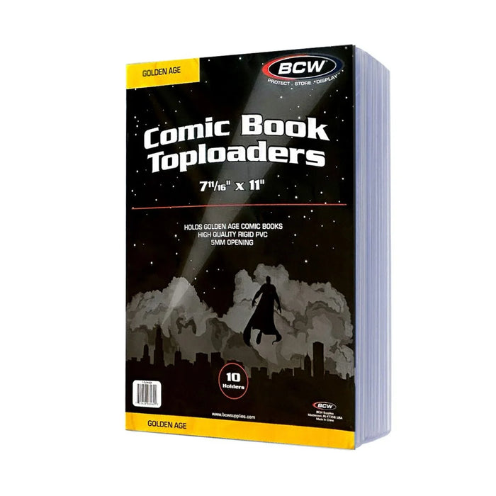 Comic Supplies BCW - Golden Comic Book 5mm Top Loaders - Package of 10 - Cardboard Memories Inc.