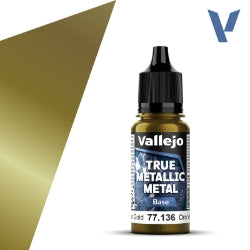 Acrylicos Vallejo - True Metallic Metal - Base - Greenish Gold - 77 136