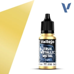Acrylicos Vallejo - True Metallic Metal - Light - Greenish Gold - 77 116