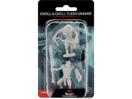 Role Playing Games Wizkids - Dungeons and Dragons - Unpainted Miniature - Nolzurs Marvellous Miniatures - Gnoll/Gnoll Flesh Gnawer - 90066 - Cardboard Memories Inc.