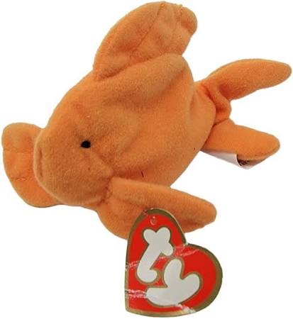 Plush TY Teenie Beanie Babies - Goldie the Goldfish - Cardboard Memories Inc.