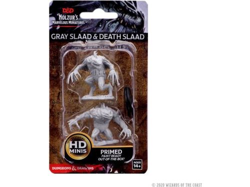 Role Playing Games Wizkids - Dungeons and Dragons - Unpainted Miniature - Nolzurs Marvellous Miniatures - Gray Slaad and Death Slaad - 73353 - Cardboard Memories Inc.