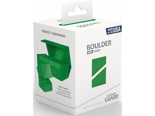 Supplies Ultimate Guard - Boulder Deck Case - Solid Green - 100 - Cardboard Memories Inc.