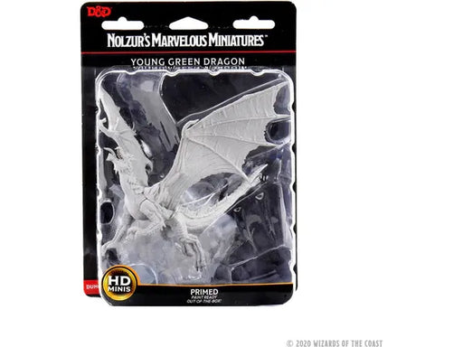 Role Playing Games Wizkids - Dungeons and Dragons - Unpainted Miniature - Nolzurs Marvelous Miniatures - Young Green Dragon - 73684 - Cardboard Memories Inc.