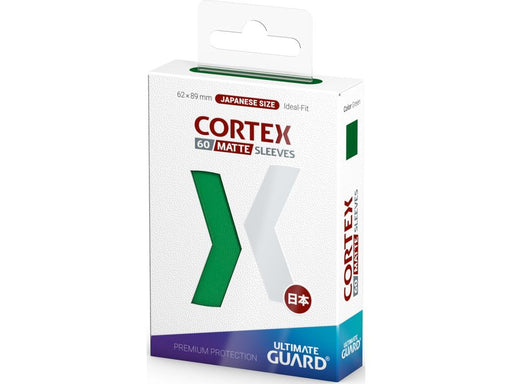 Supplies Ultimate Guard - Cortex Sleeves - Japanese - Matte - Green - 60 Count - Cardboard Memories Inc.