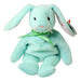Plush TY Beanie Baby - Hippity the Green Bunny - Cardboard Memories Inc.