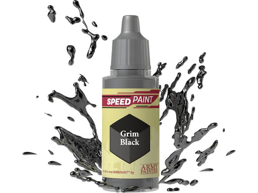 Paints and Paint Accessories Army Painter - Warpaints - Speedpaint - Grim Black - WP2001 - Cardboard Memories Inc.