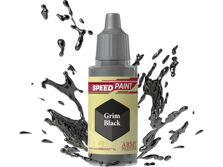 Paints and Paint Accessories Army Painter - Warpaints - Speedpaint - Grim Black - WP2001 - Cardboard Memories Inc.