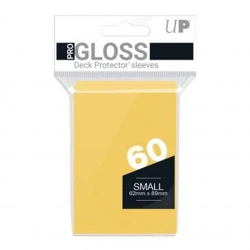 Supplies Ultra Pro - Deck Protectors - Small Yu-Gi-Oh! Size - 60 Count - Yellow - Cardboard Memories Inc.